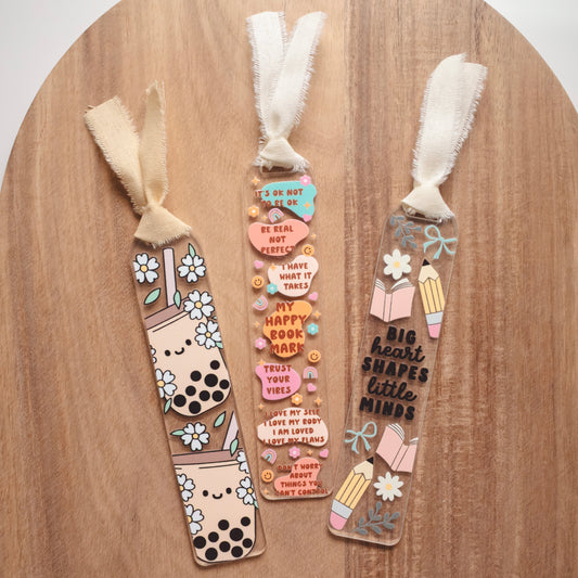 Big Heart Shapes Little Minds| Acrylic Bookmark