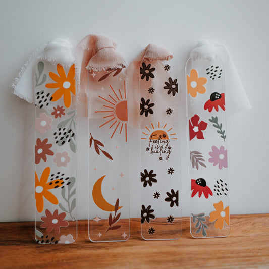 Boho Sun Moon | Acrylic Bookmark