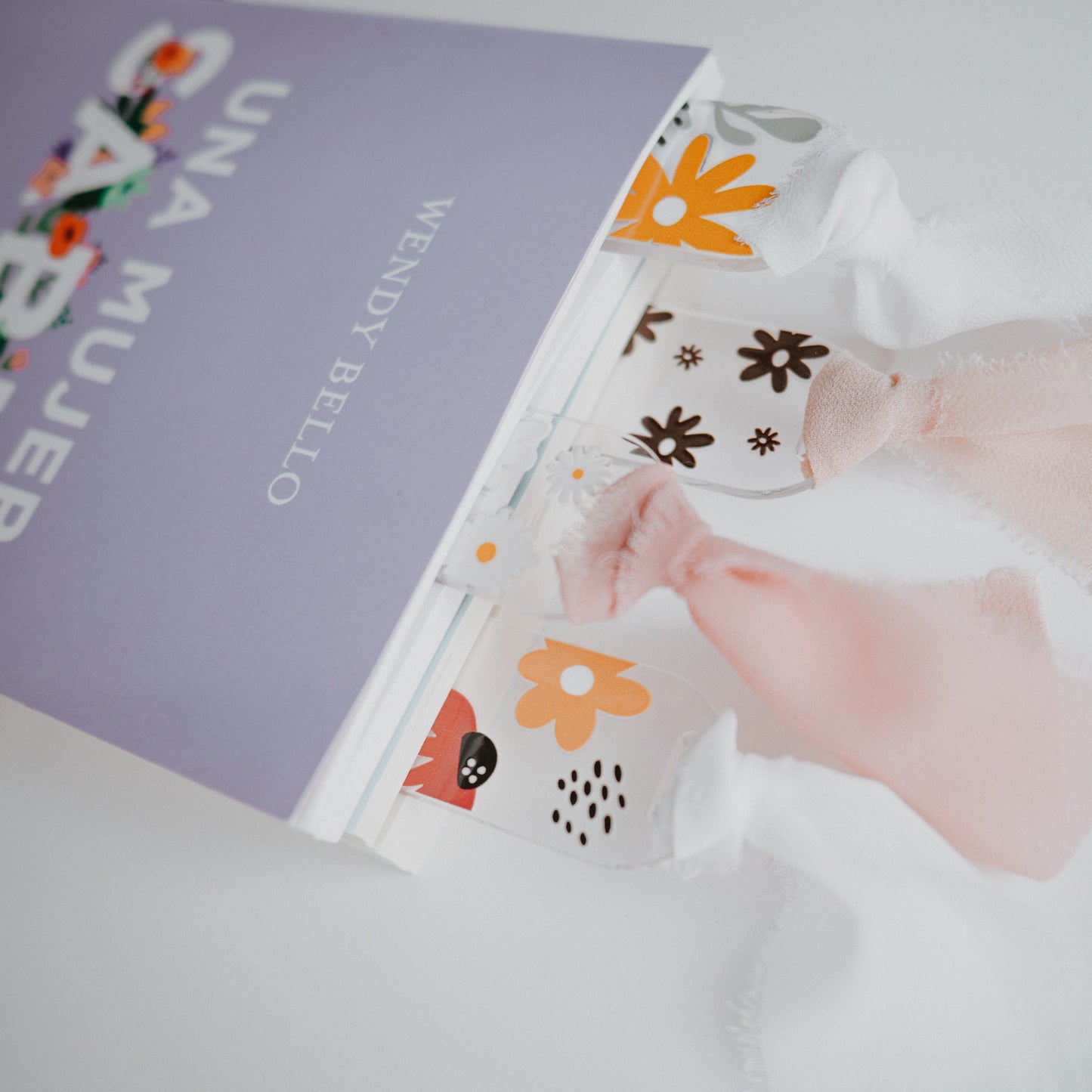 "Faith" White Matisse Daisy | Acrylic Bookmark