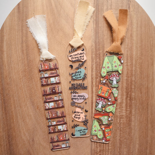 Cozy Fall Mushroom | Acrylic Bookmark