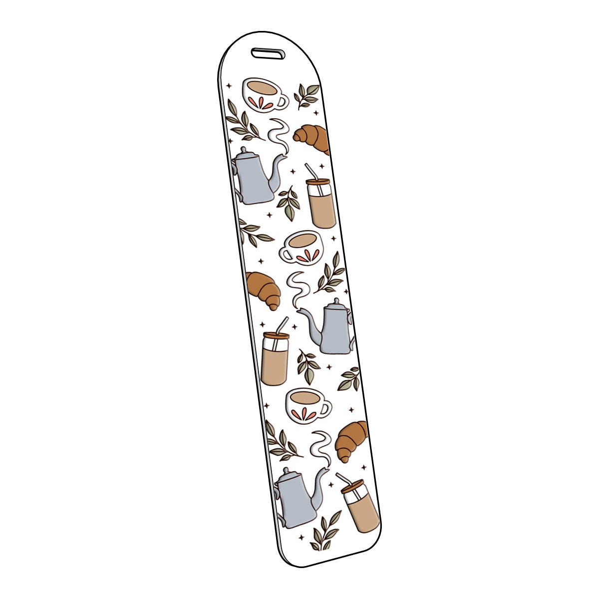 Coffee, Tea and Croissant | Acrylic Bookmark