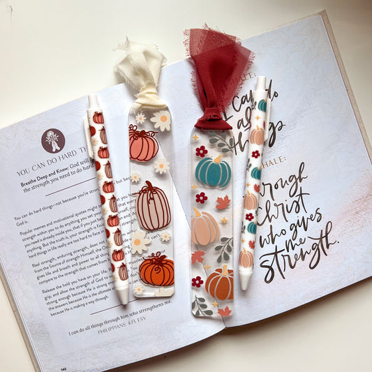 Fall Cutie Tumbler | Acrylic Bookmark