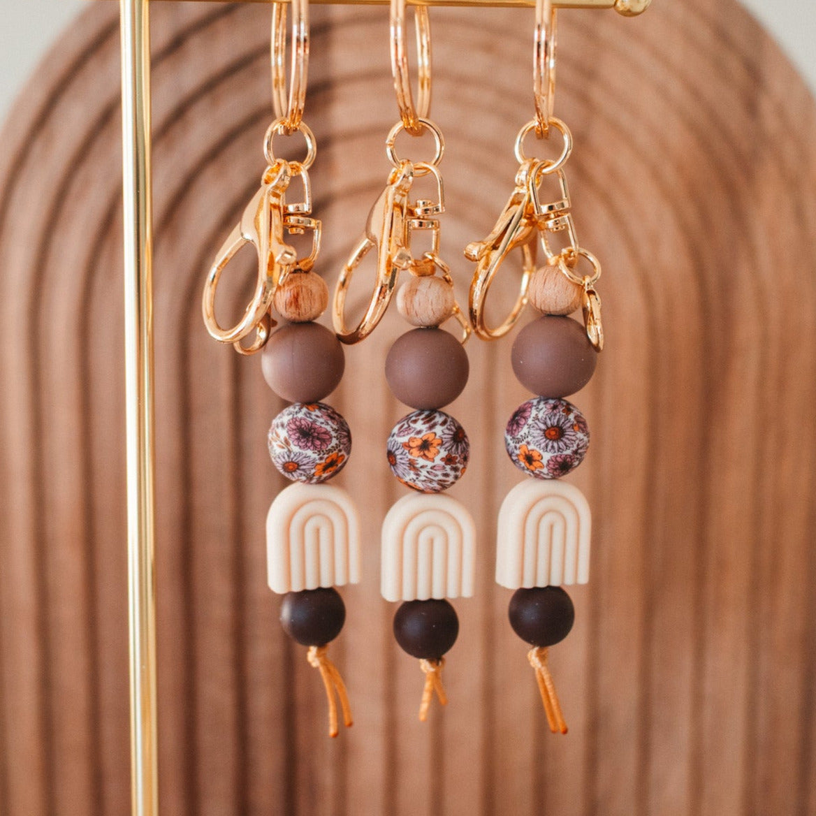 Wildflower Boho Arch | Brown | Keychain