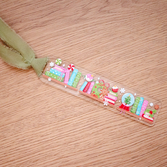 Merry Bookmas | Acrylic Bookmark | Christmas | NEW