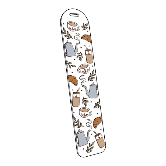Coffee, Tea and Croissant | Acrylic Bookmark